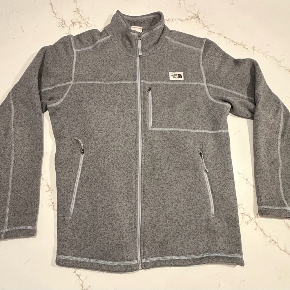 The North Face Men's Zip-Up Gray Sweater